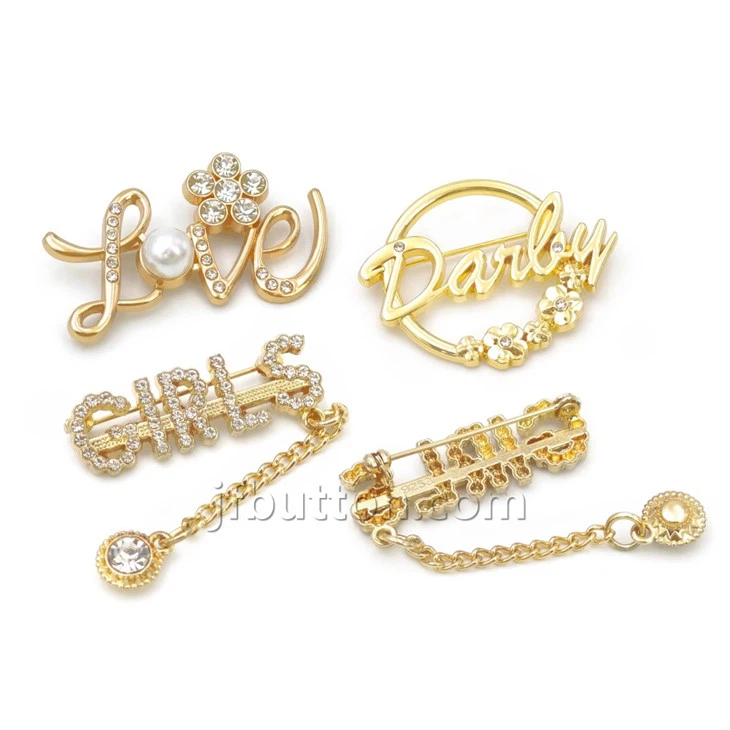 Custom Initial Brooch For Sweater suppliers