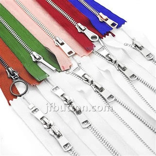 Ceketler için açık uçlu metal zipppers