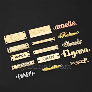 Çanta İçin Özel Damgalı Metal Etiketler