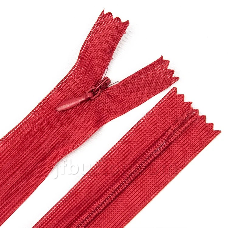 Red Invisible Zipper